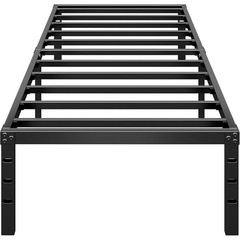 Metal Bed Frame W/ Storage Easy Assembly Squeak Resistant Modern Design New