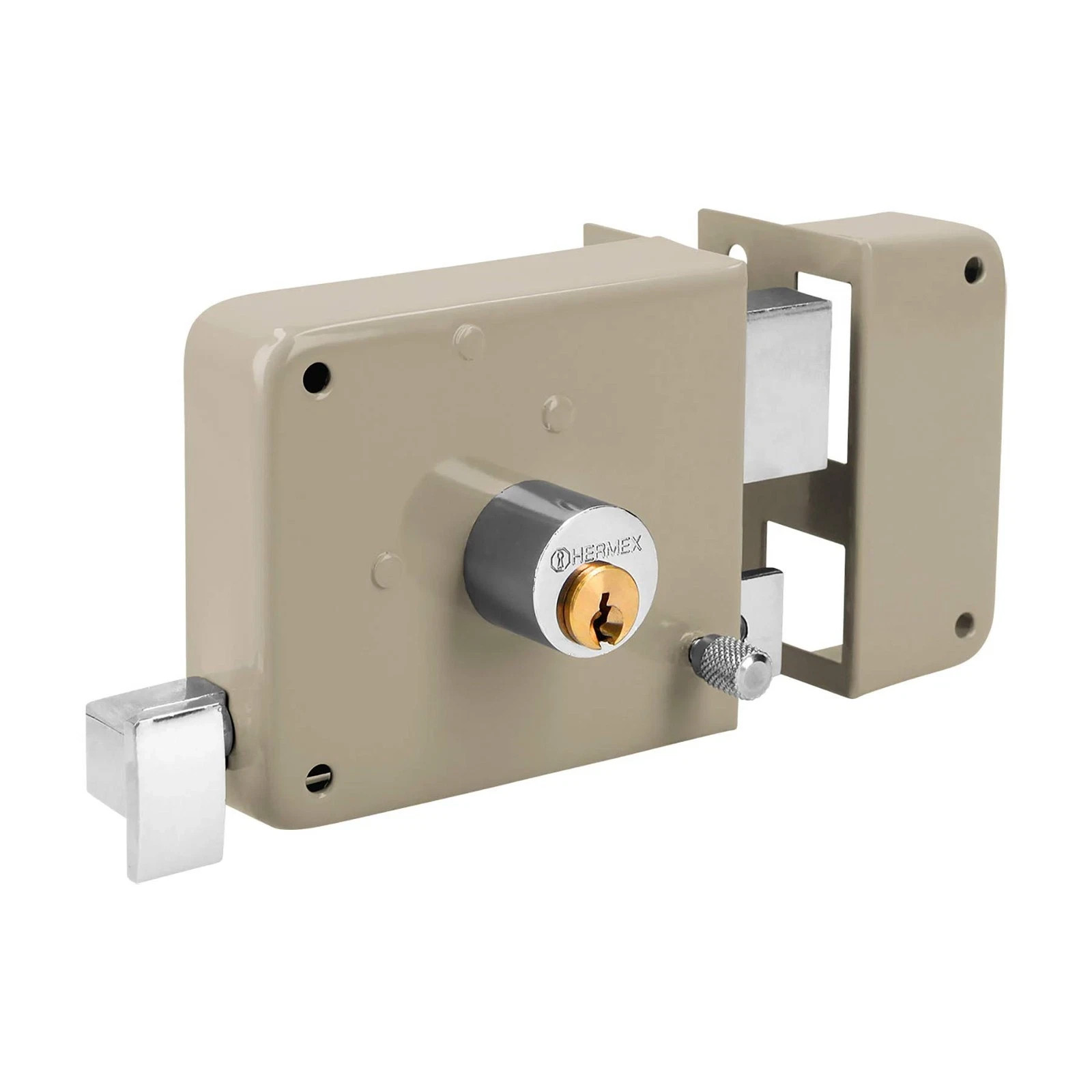 Truper 43583 / CS-70DB - Right Rim, Deadbolt Rim Door Lock Set, Standard Key gallery