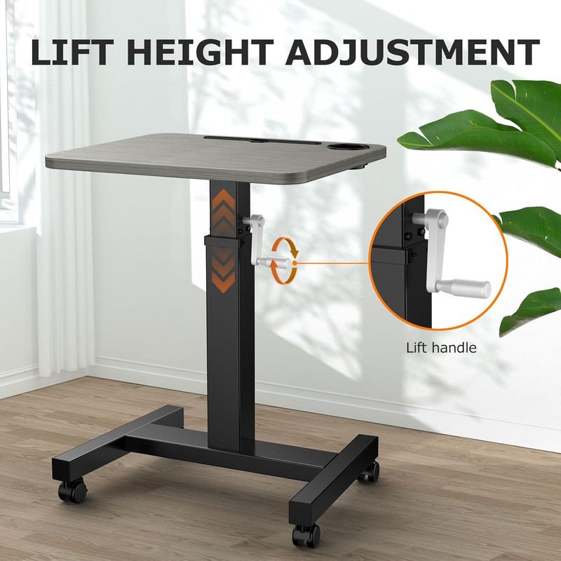 Mobile Standing Desk with Wheels, Elevating Table,Lift Desks for Home Office,Rol gallery