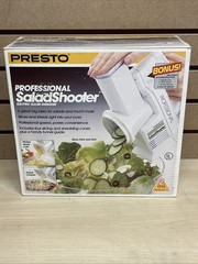 Presto Professional Salad Shooter Model 02970 White Electric Slicer Shredder NEW