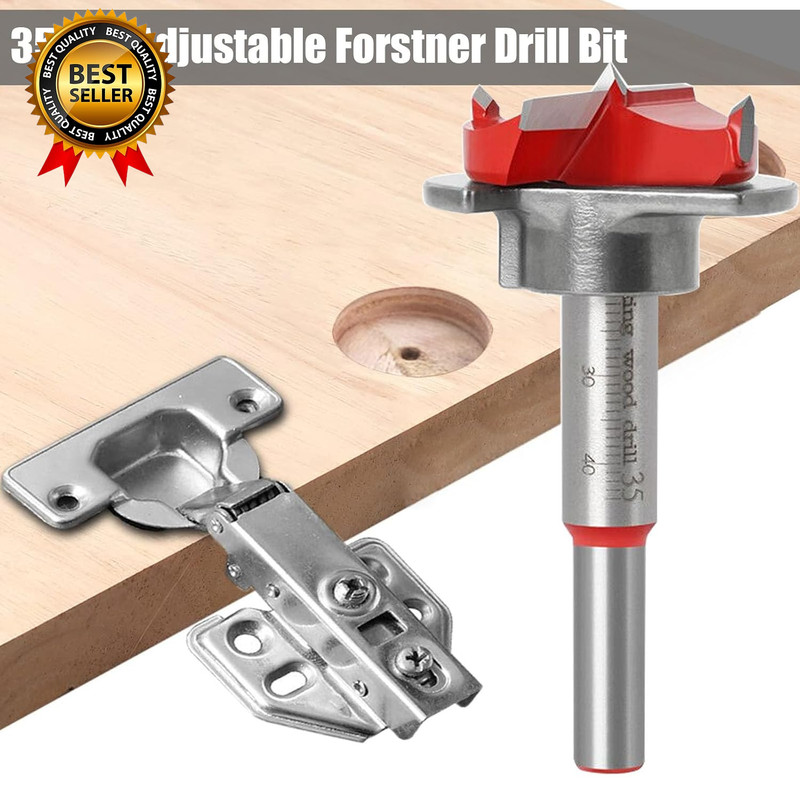 35Mm Concealed Hinge Jig Kit - Adjustable Depth Carbide Forstner Drill Bit Hinge gallery