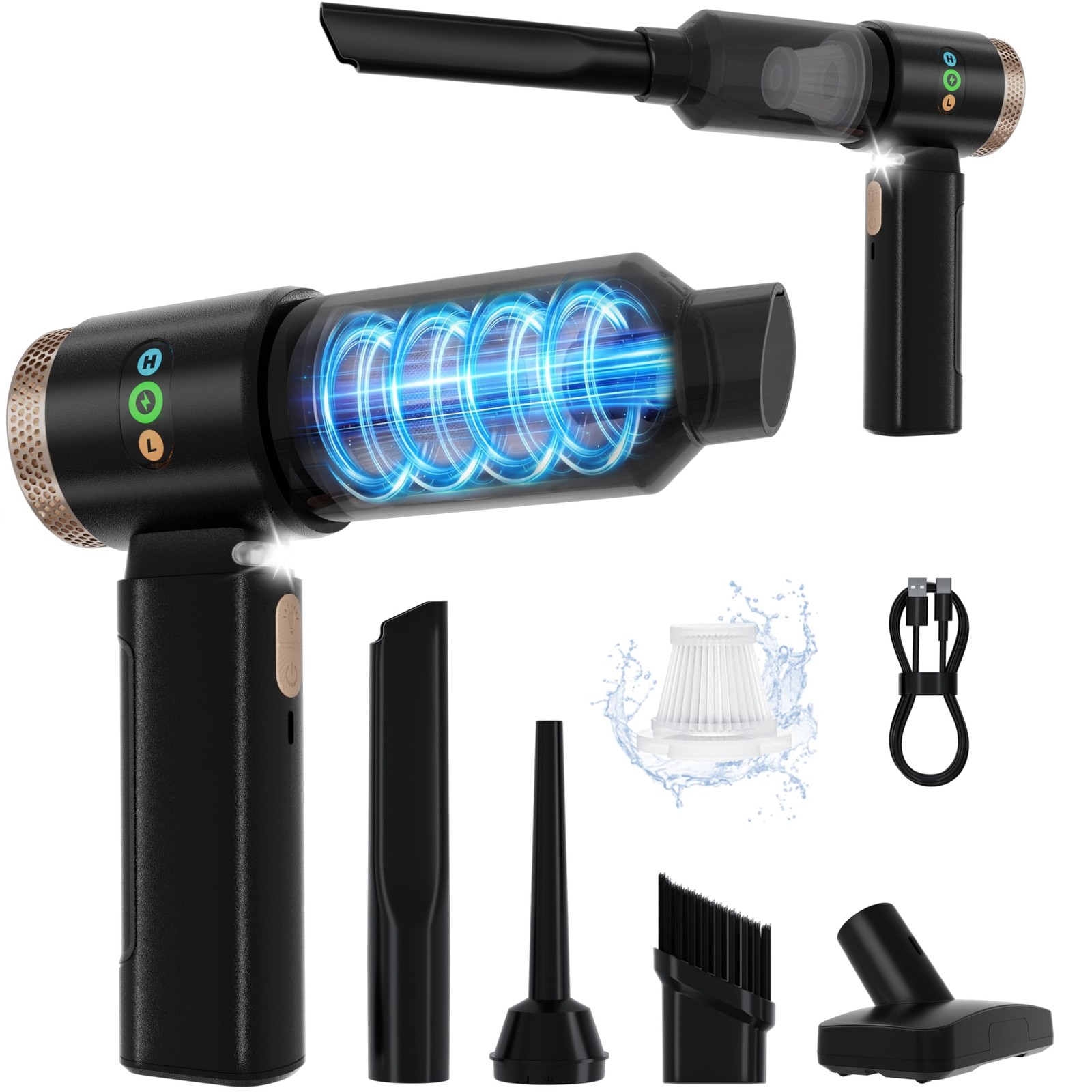 Handheld Car Vacuum Cordless 20000PA Powerful Small Portable Rechargeable Vac... gallery