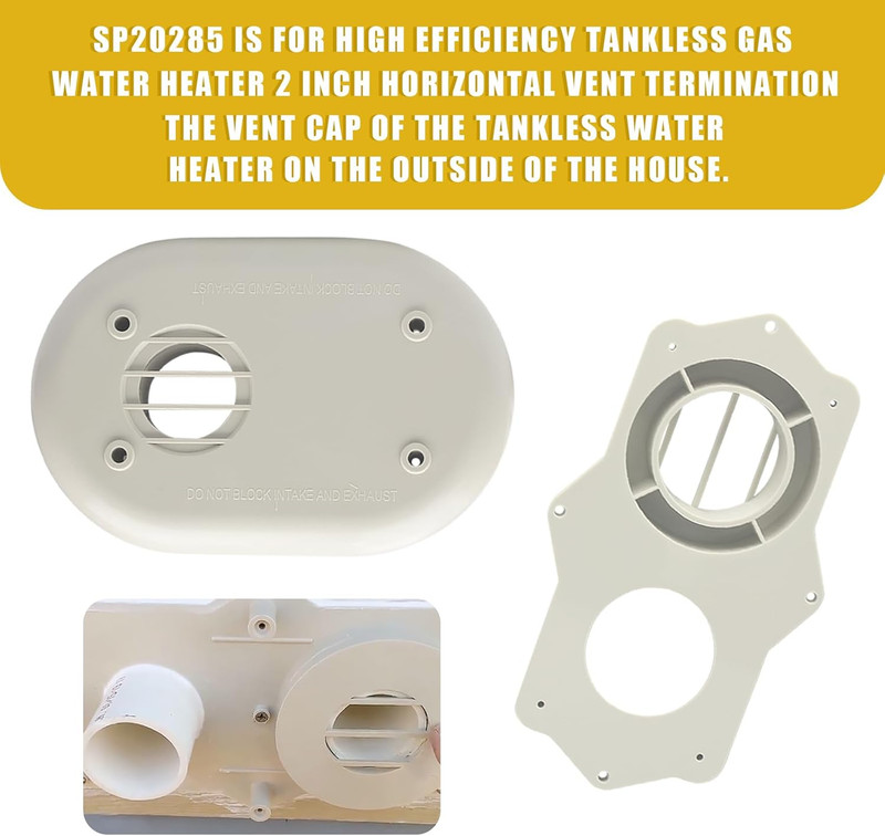 SP20285 Horizontal Vent Termination Kit with Screws for Tankless Gas Water Heate gallery