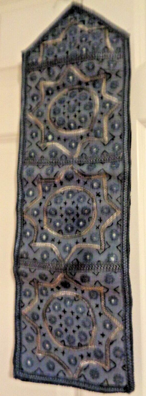 Handmade Indian/Pakistani Mirror Embroidery 3 slots Letter Holder Wall Hanging gallery
