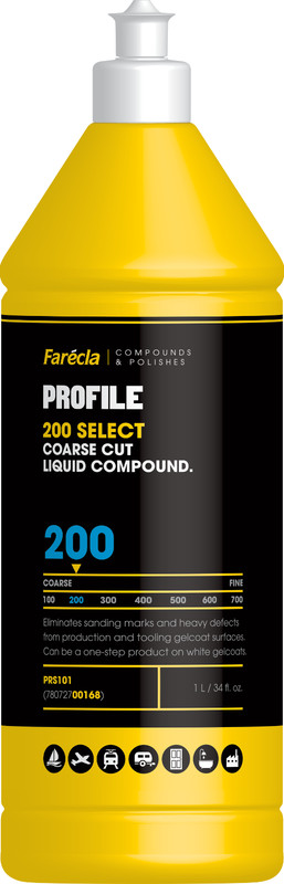 Farecla 200 Profile Select Liquid Compound - 1 Litre (PRS101) GEL COAT COMPOUND gallery