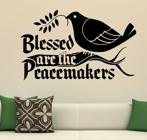 DOVE BLESSED RELIGIOUS THEME CUSTOM Lg WALL VINYL DECAL STICKER COLOR CHOICES gallery