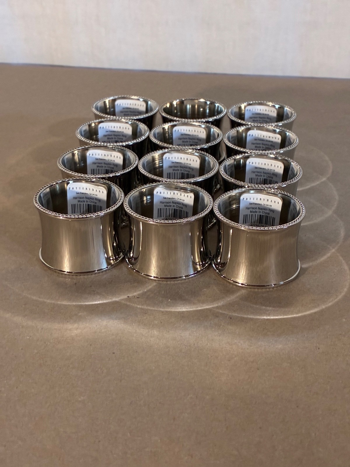 Pottery Barn Harrison Napkin Rings, Set/12 gallery