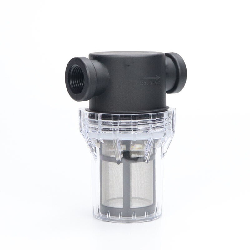 3/4" 1/2" 1" Inline Mesh Strainer Water Pump High Flow Pipeline Filter 40 Mesh gallery