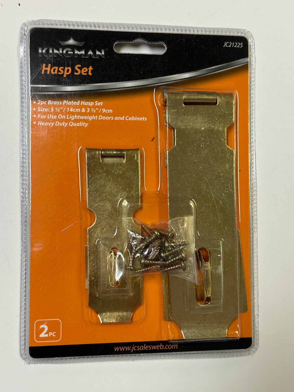 2Pcs Brass Plated Gate Lock Hasp, Safety Packlock Clasp Hasp Lock 5-1/2" & 3-1/2 gallery