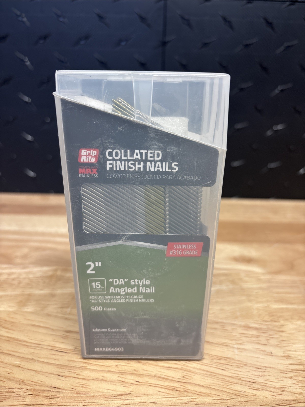 Grip-Rite MAXB64903 Angled Strip Finish Nails, 2 “- 15 Gauge(500 Pieces) Per Box gallery