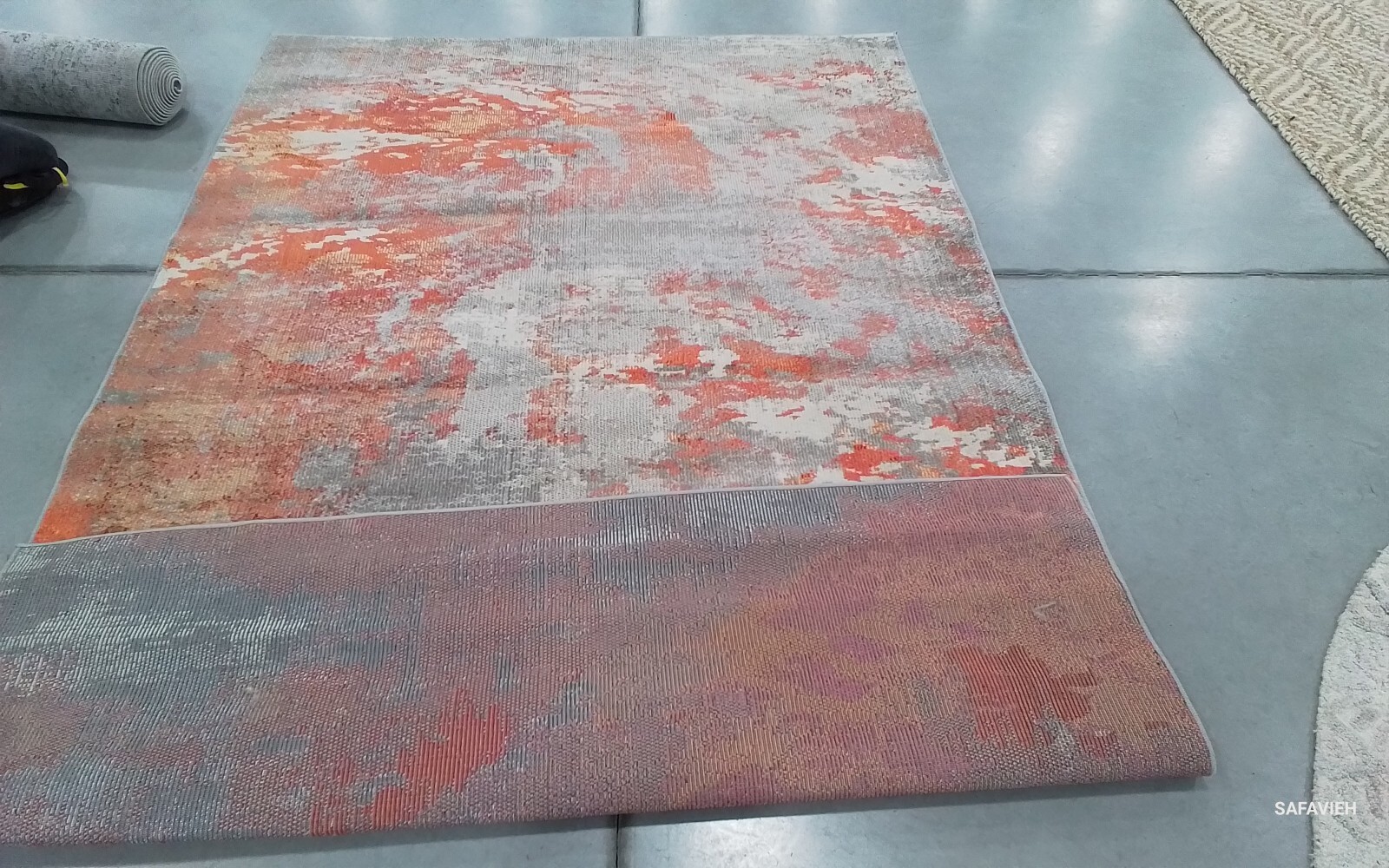 GREY / ORANGE 6'-0" x 9'-0" Back Stain Rug, Reduced Price 1172763647 MAD440G-6 gallery