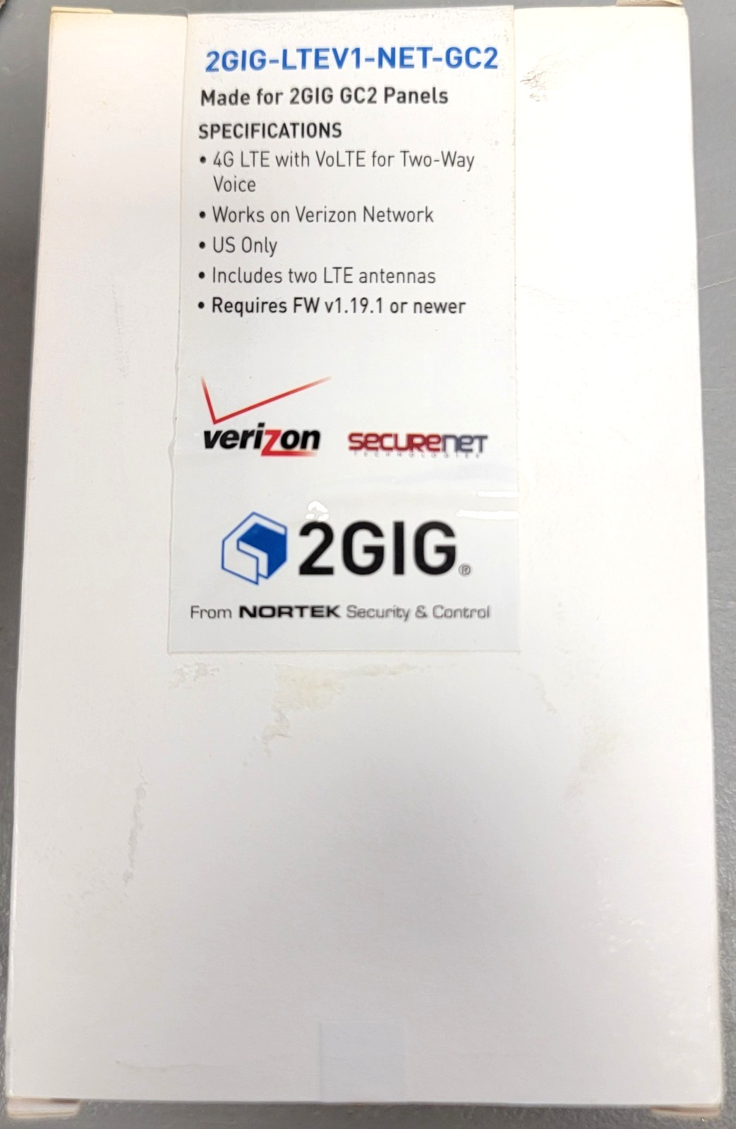 2GIG-LTEV1-NET-GC2 Cell Radio Module for SecureNet Network 4G-LTE New Sealed gallery