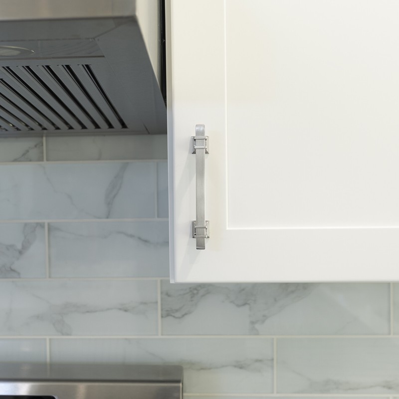 Brushed Nickel Traditional Kitchen Cabinet Handles Pulls Knobs Stainless Steel gallery