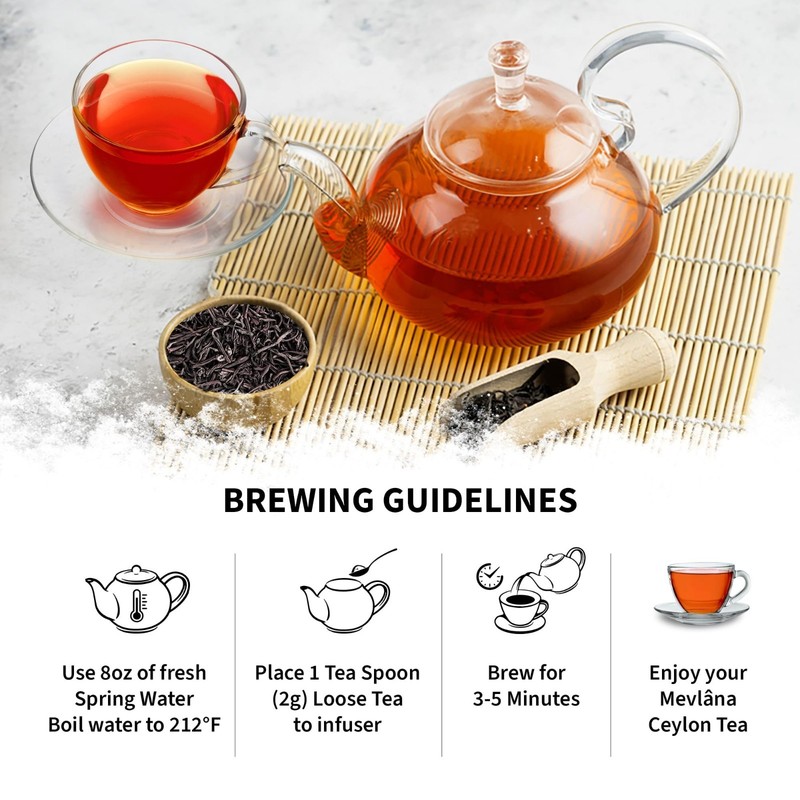 Premium Ceylon Loose Leaf Black Tea - Rich, Smooth Flavor | 1lb OP 1 Grade gallery
