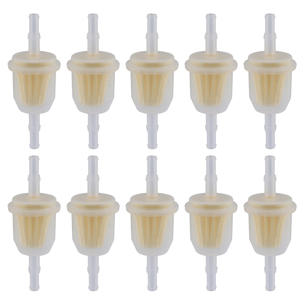 10 PACK 6MM x 8MM 1/4" 5/16" INLINE FUEL GAS FILTER For LAWN MOWER SMALL ENGINE gallery