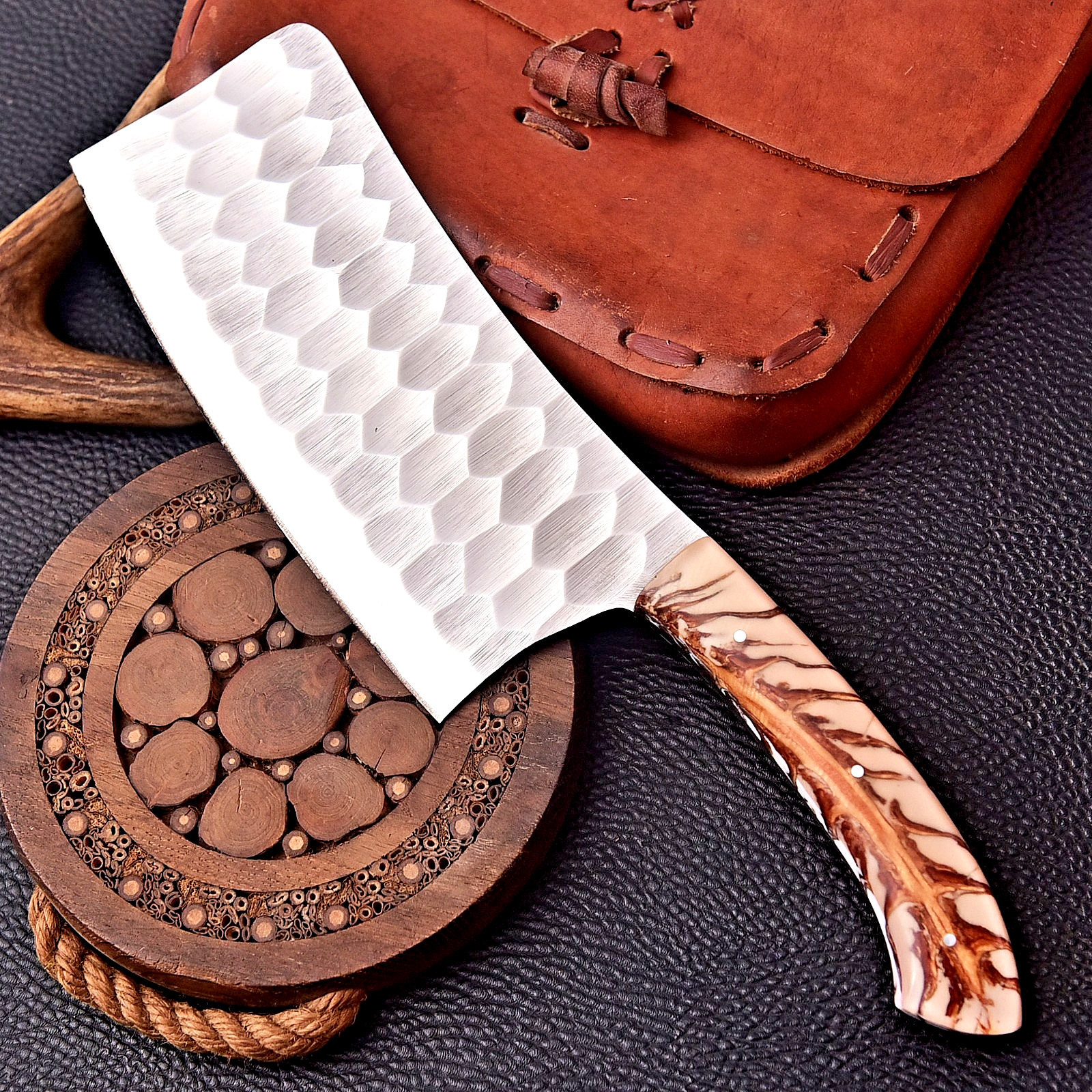 CUSTOM HAND MADE FORGE HIGH CARBON STEEL CLEAVER MEET CHOPPER 2950 gallery