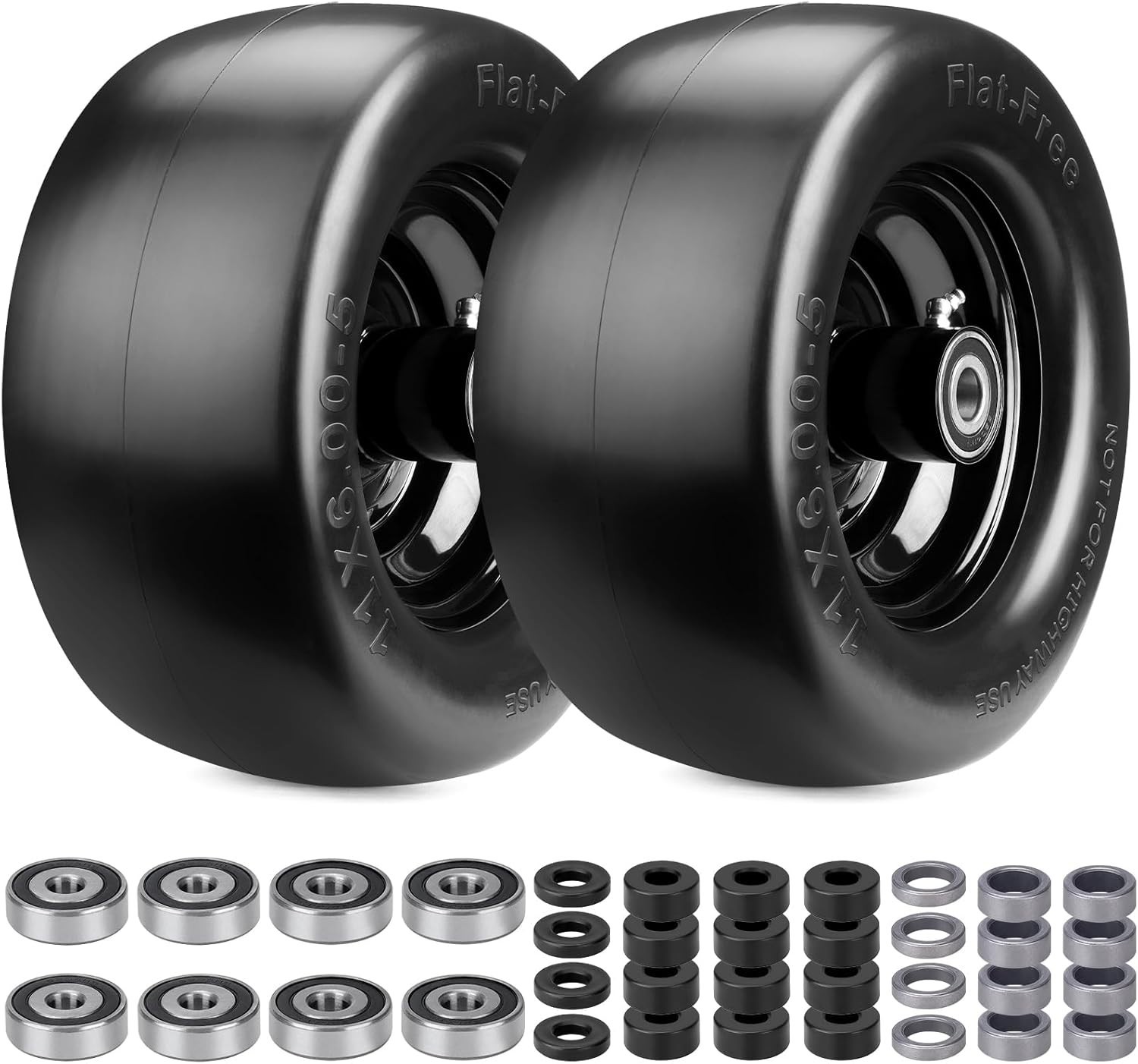Upgrade Bad Boy Flat Free Tire, 2Pcs Solid Smooth Lawn Mower Tire Assembly wi. gallery