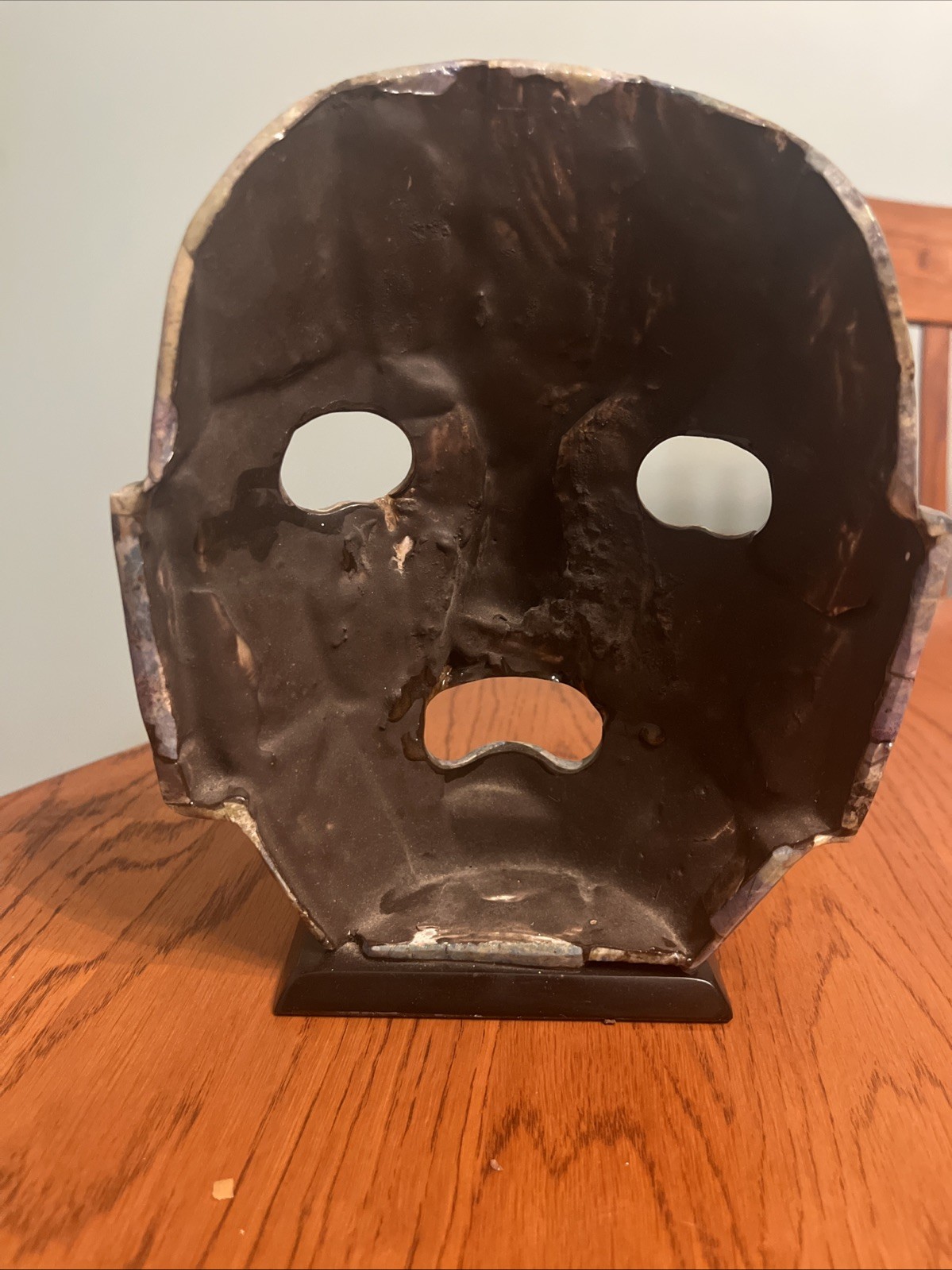 Shell Mask Modern Art Decor Handmade Bookshelf, Laquer And Pearl, Creepy Cool gallery