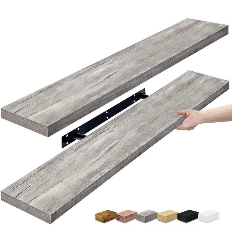 Sorbus Floating Shelves for Wall, 2 Pack (35 Inch) Long Wall-Mounted Shelves gallery