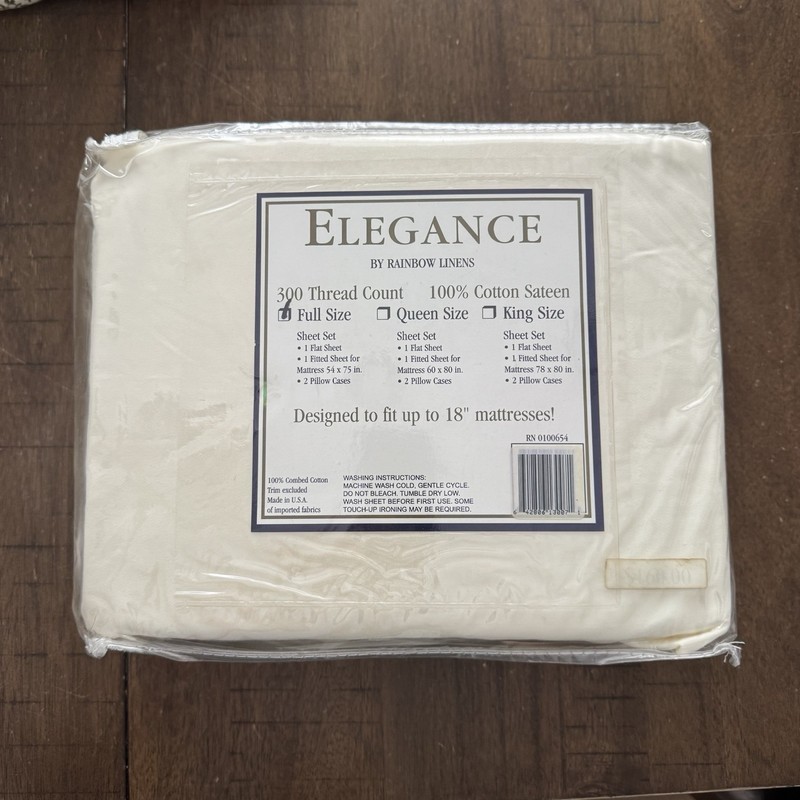 Elegance Rainbow Linens Full Size Sheet Set 18" Deep Mattress 100% Cotton Sateen gallery