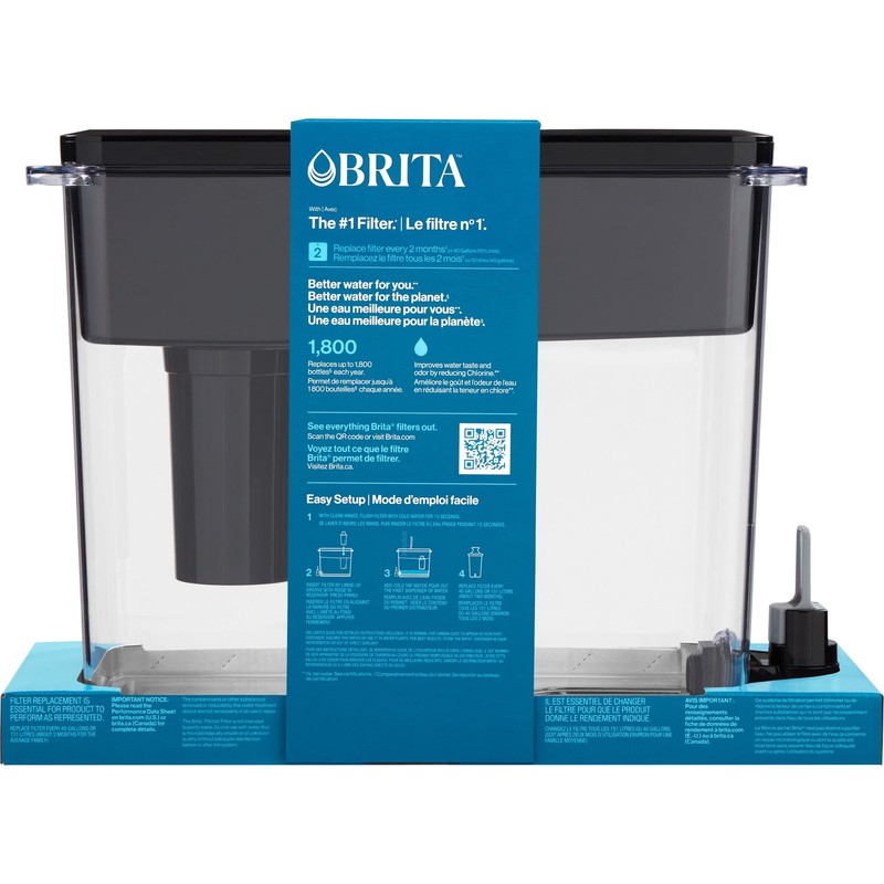 Brita Extra Large Ultramax 27 Cup Black Filtered Water Dispenser with 1 Standard gallery