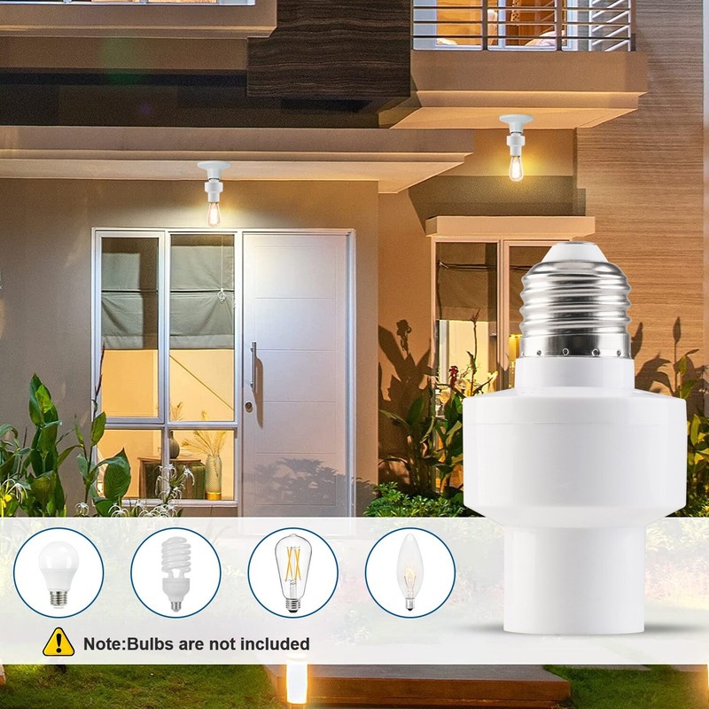 2Pack E27/E26 Radar Motion Light Holder Detector Base Lamp Switch Bulb Socket gallery