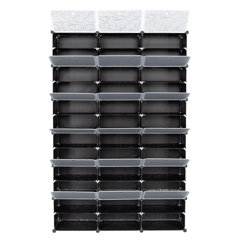 12-Tier Portable 72 Pair Shoe Rack Tower Shelf Storage Cabine Organizer 36 Grids gallery