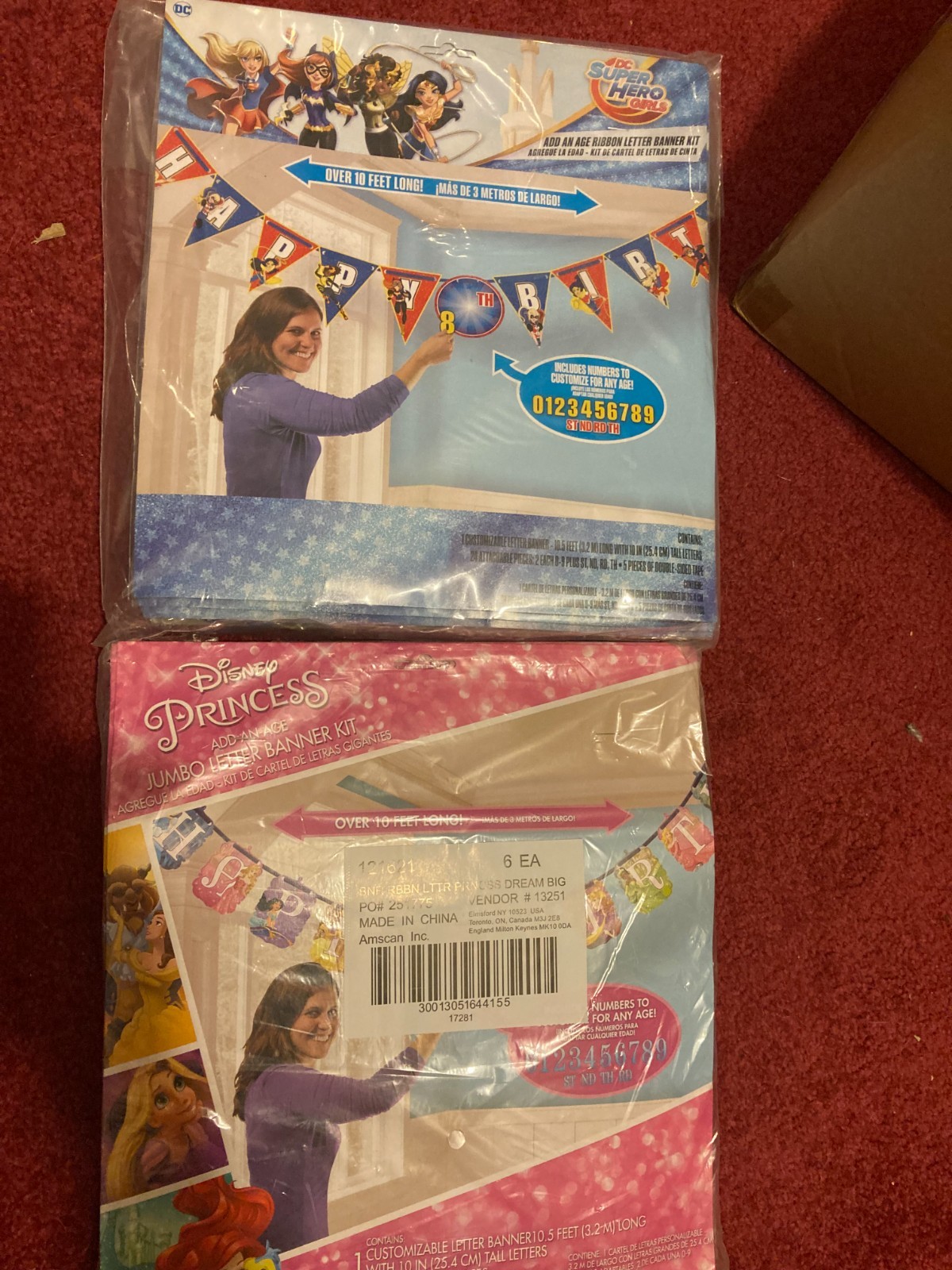 DC / DISNEY Princess HAPPY BIRTHDAY Banner Kit 10 Feet Long Wholesale Lot x 60 gallery