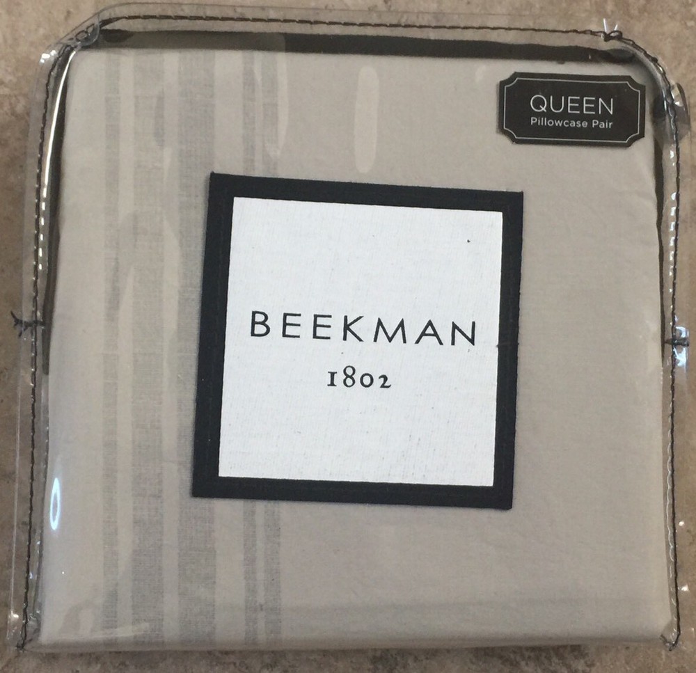 BEEKMAN 1802 Esperance Stripe Standard / Queen Pillowcases Set Of 2