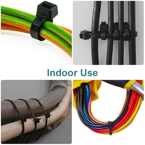 Zip Ties Assorted Sizes 4+6+8+12 inch, 200 Pack, Black 4+6+8+12 (200 Pack) gallery