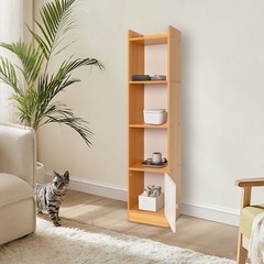 4-Tier High-Density Board Storage Cabinet, Space-Saving Modern Design Organizer