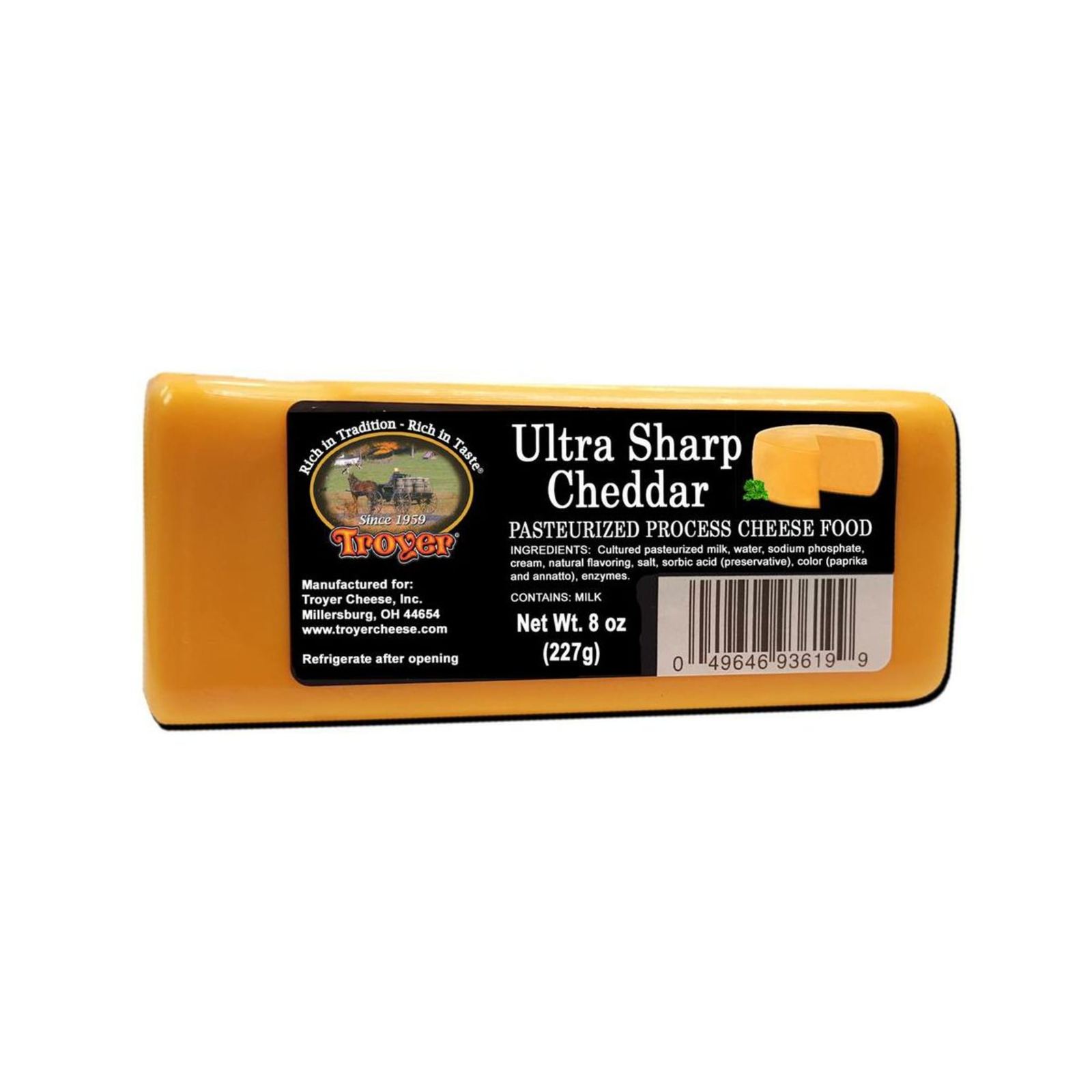 Troyer Cheese Shelf Stable Cheese Food Unsliced Pasteurized 8 oz Pack of 2 gallery