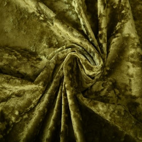 Velvet Ruffle Tablecloth, Rectangle Vintage 74" x 63" (Rectangular) Olive Green gallery