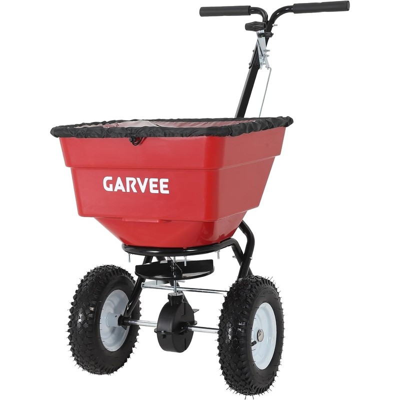 80 LBS Push Broadcast Spreader, 12FT Width 13in Wheels Adjustable Flow for Lawn gallery