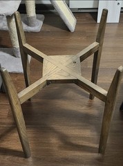 Custom-made, solid Oak Homedics Drift 21″ Stand. Hand stained and sealed.