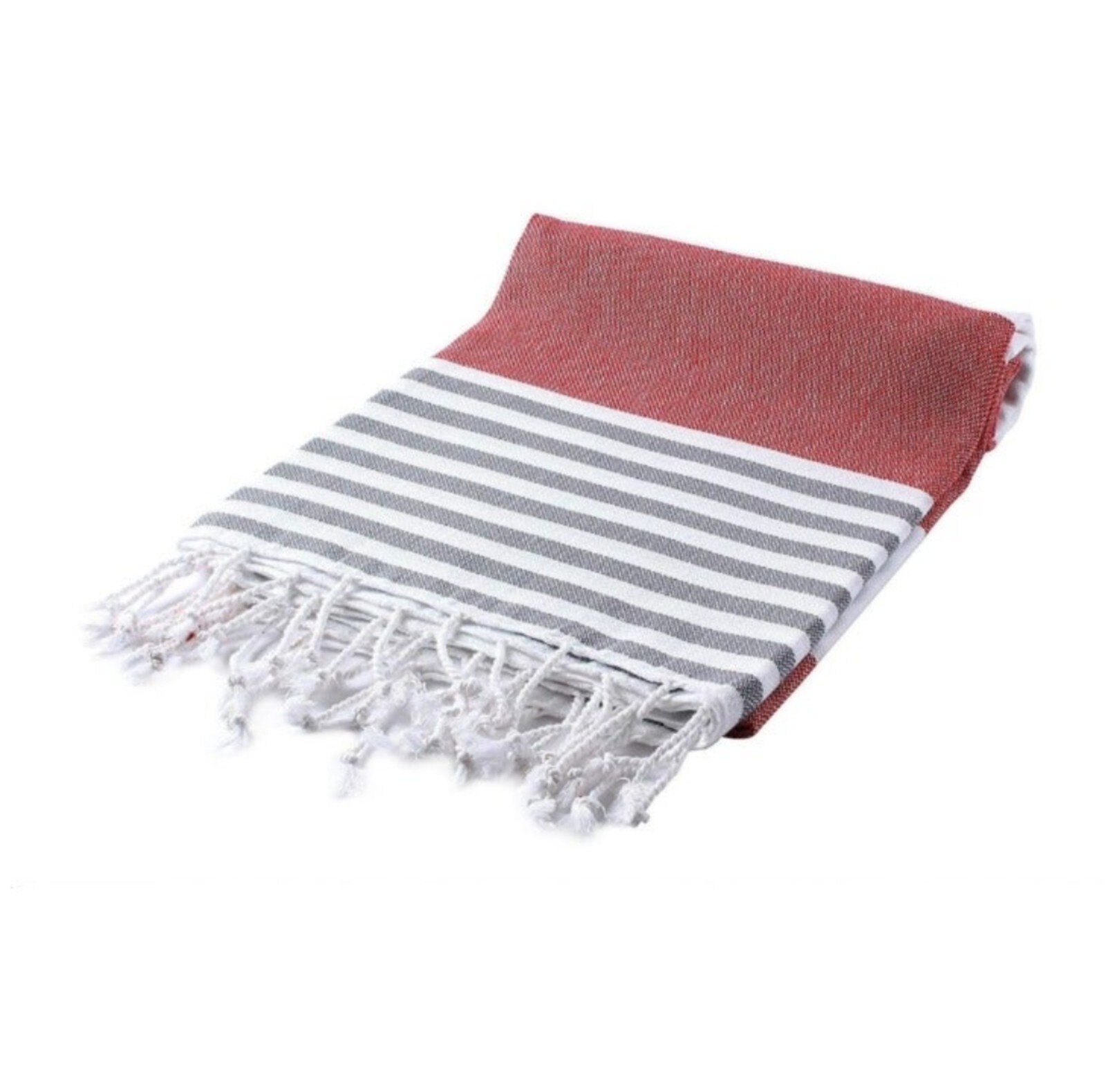 Red Anthracite Turkish Beach Bath Towel - Quick Dry Absorbent Sand Free Soft gallery