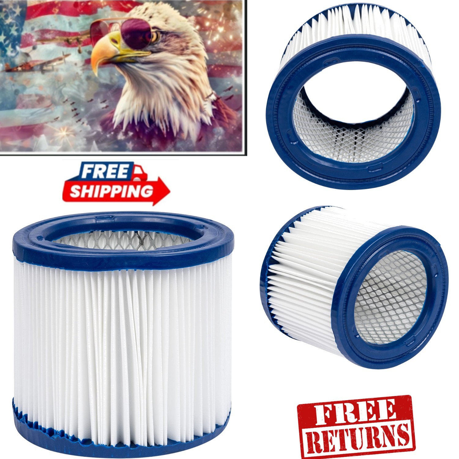 High-Efficiency HEPA Cartridge Filter for Wet/Dry Vacuums - Easy to Install gallery