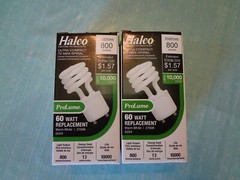 ⚡️(QTY 2) HALCO CFL13 27K GU24 Base T2 60W/13W Bulb Lamps white 2700K 46506⚡️