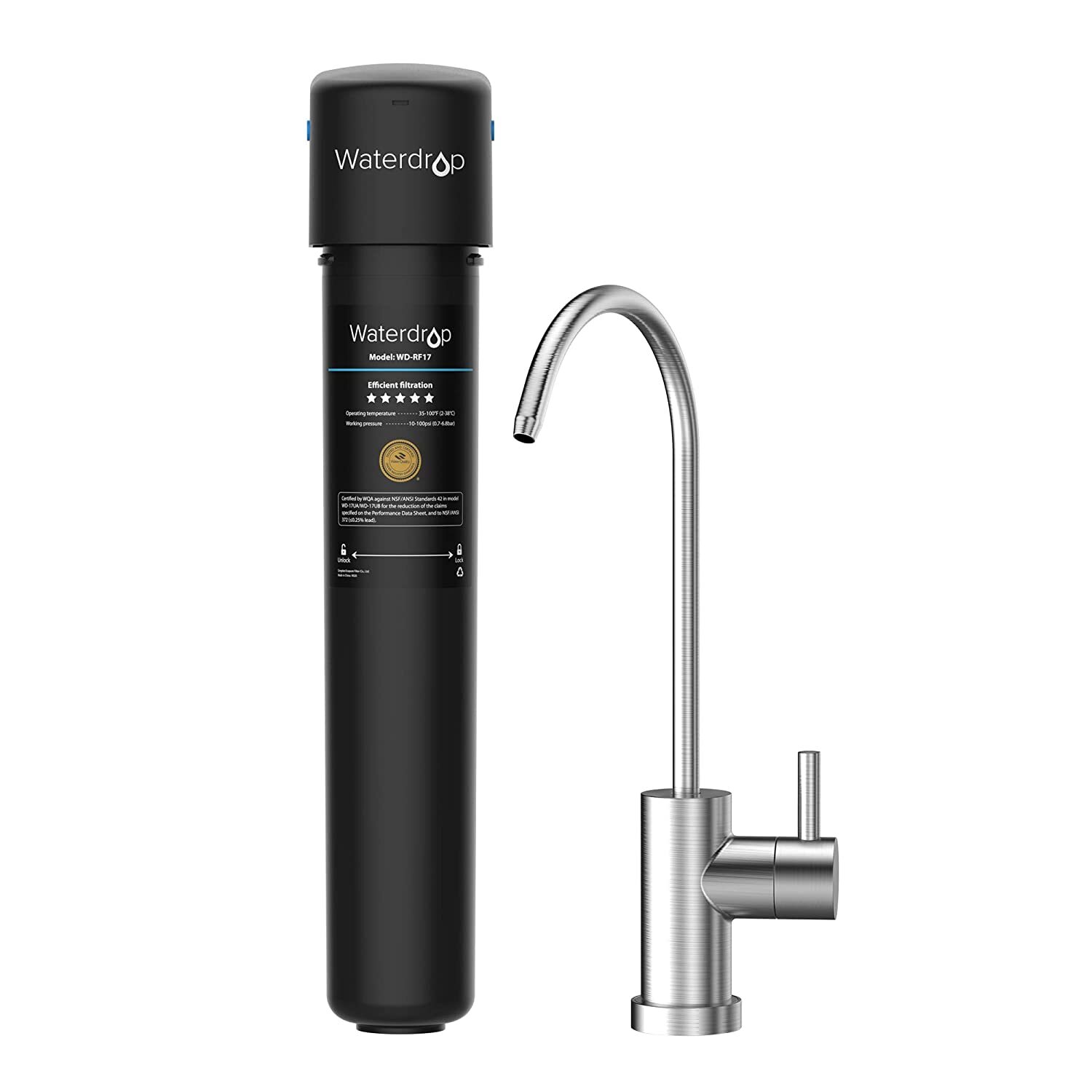 Waterdrop 17UB Under Sink Water Filter System,NSF/ANSI 42 Certified,USA Tech gallery