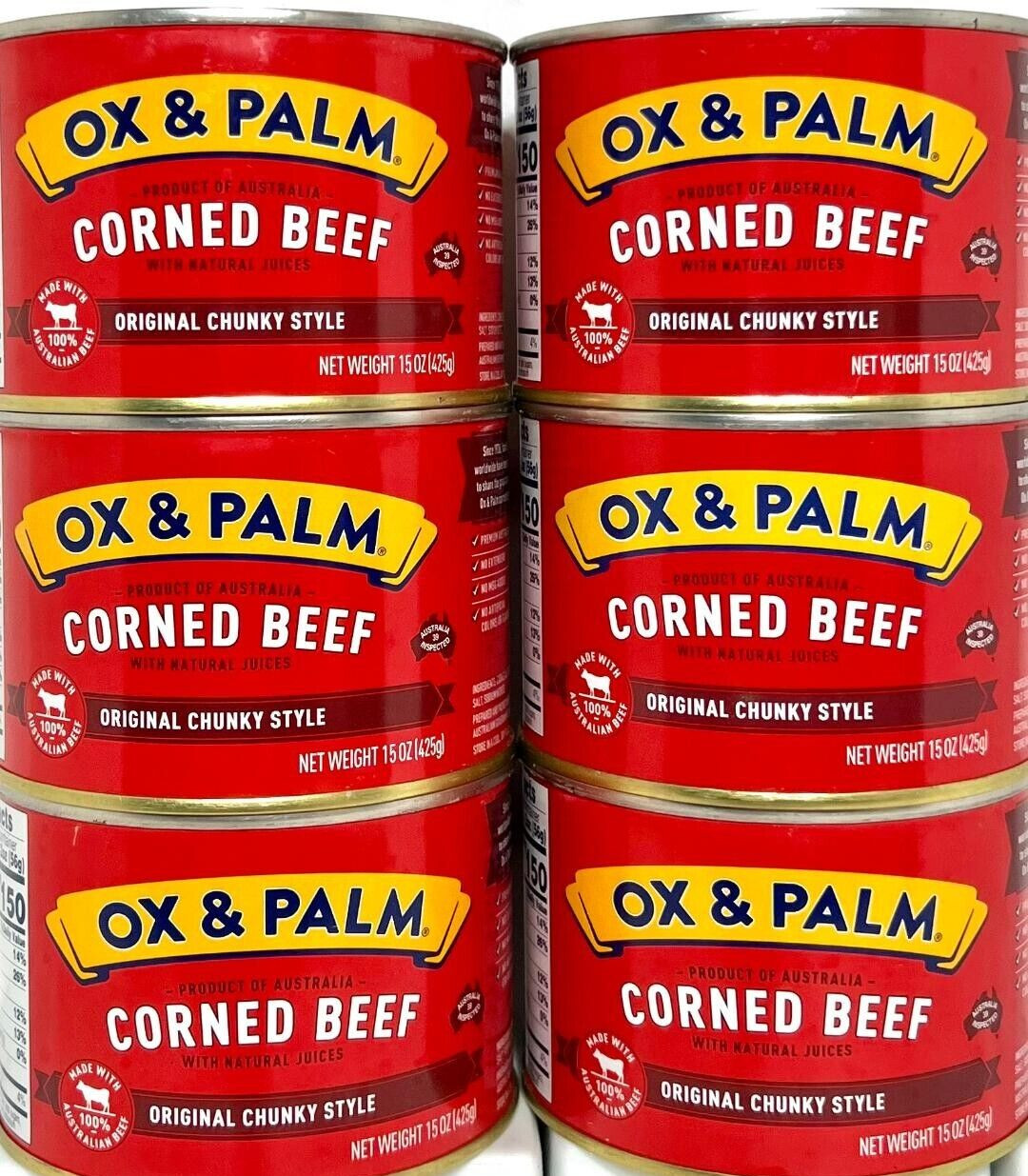 OX & Palm Corned Beef with Juices Original Chunky Style 15 oz ( Pack of 6 ) gallery