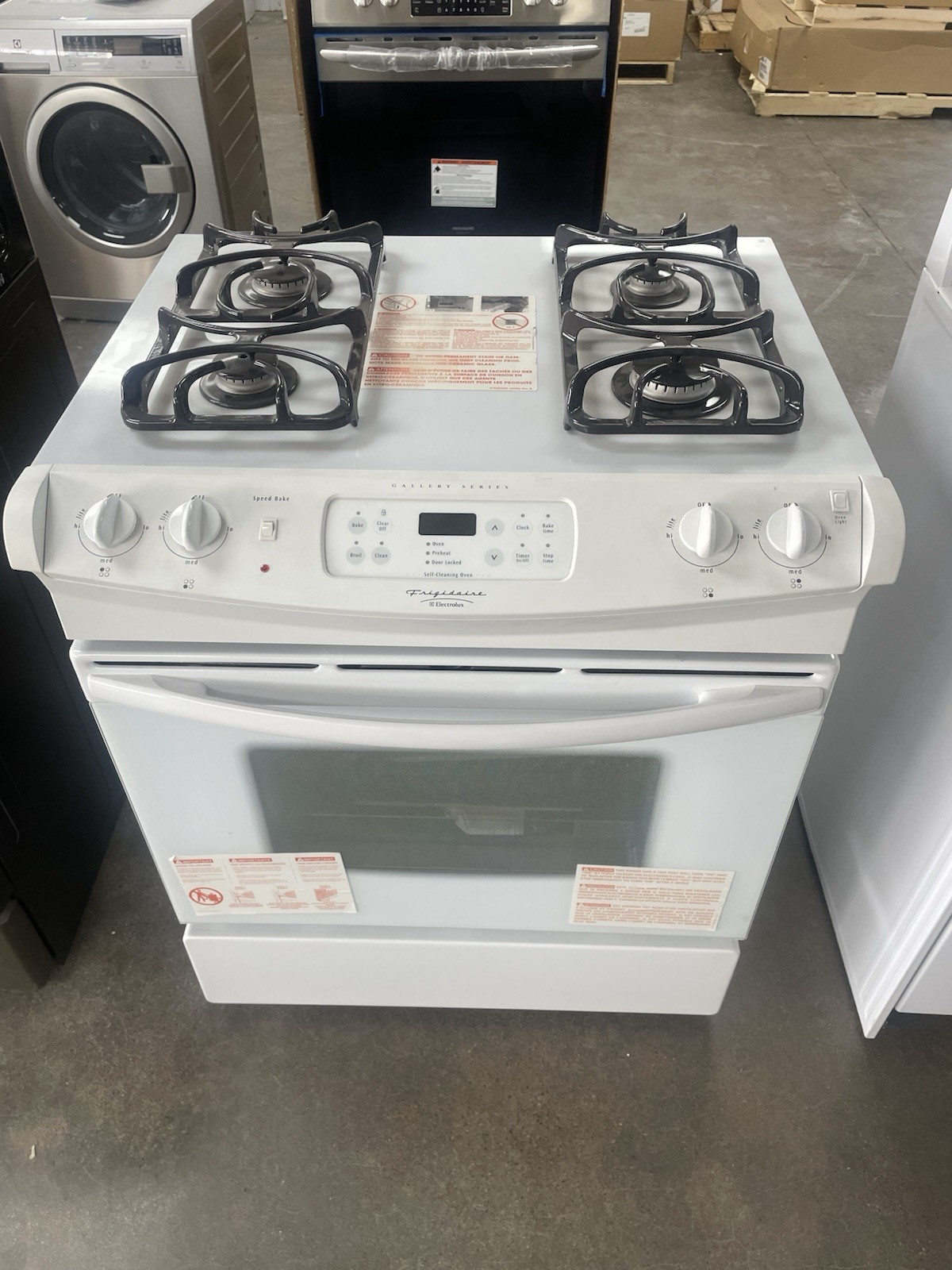 Frigidaire Gallery 30” Gas Range Front Control White NEW Open Box gallery