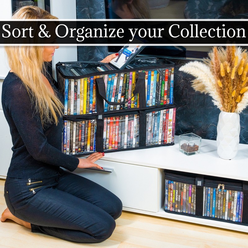 Made Easy Kit DVD Storage Case Portable Clear Organizer w/ Dividers Fits 40 DVDs gallery