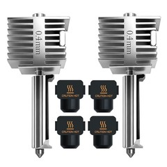 2Pcs 0.4mm Hotend Kit for Bambu Lab A1/A1 Mini, Stainless Steel Integrated Desig