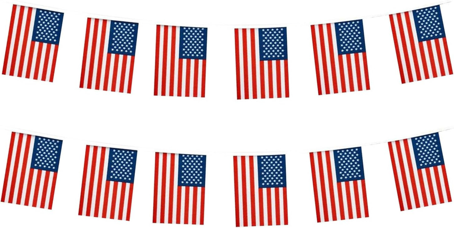 Small American Flag Banner Mini USA Flag Decorations Pennant String Banners 33 F gallery