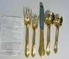 Yamazaki Cache 24K Gold Electroplate 18/8 Stainless Flatware 5 Piece Set gallery