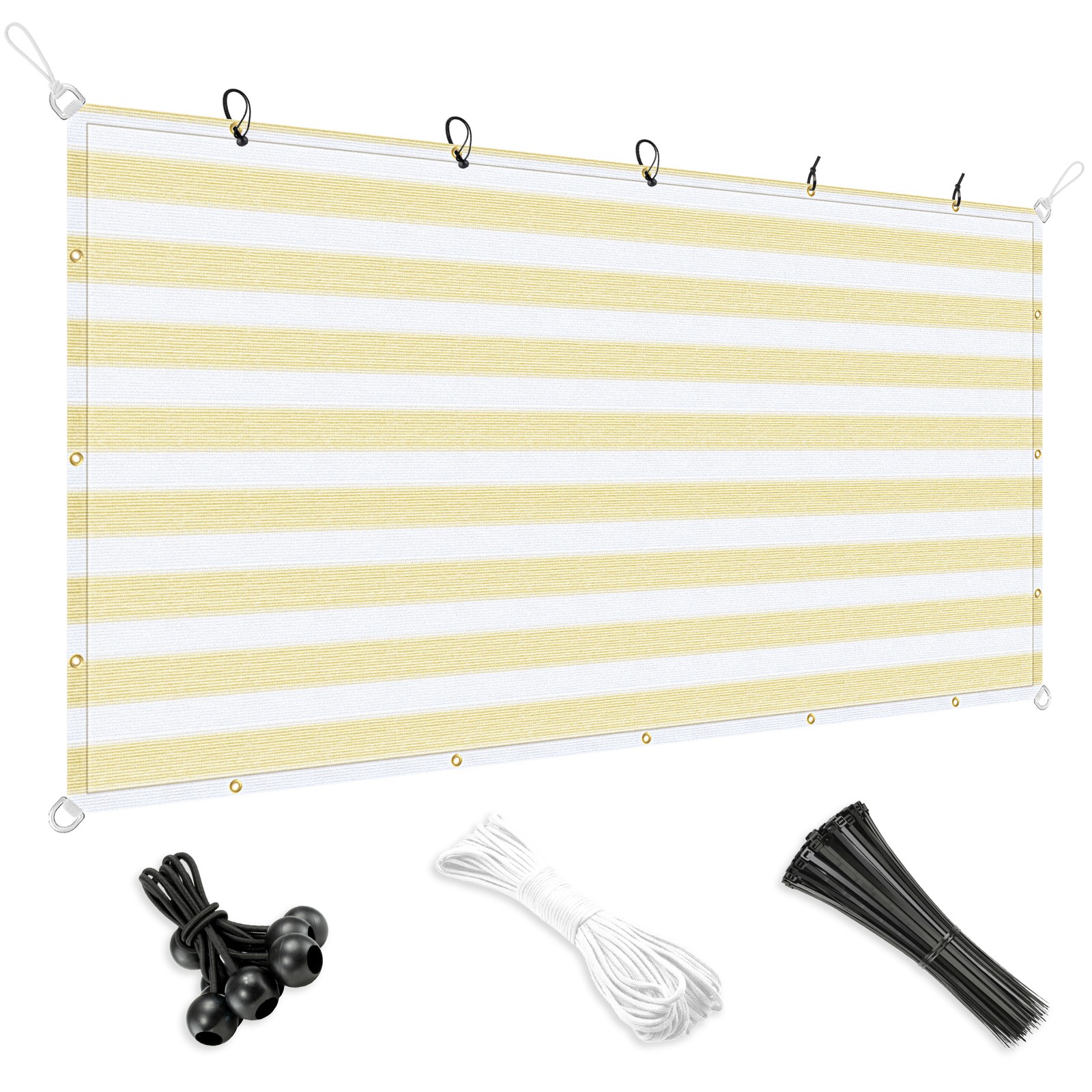 Sun Shade Sail 180GSM Straight Edge Shelter Canopy Cover Garden Yard Graystripe gallery
