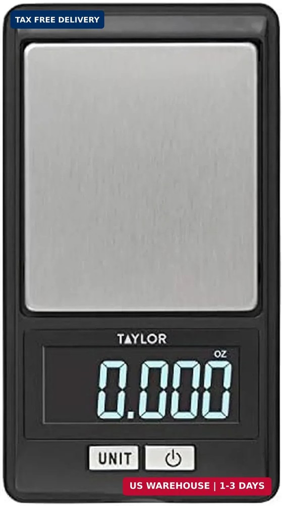 Taylor High-Precision Digital Portioning Scale with Cover, 16OZ/500G, Black