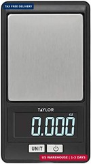 Taylor High-Precision Digital Portioning Scale with Cover, 16OZ/500G, Black