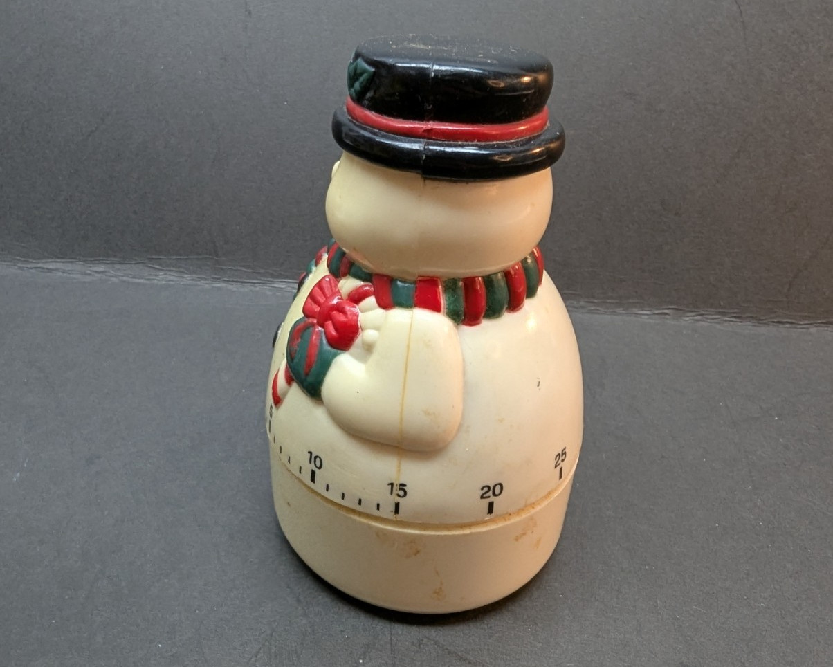 Snowman Kitchen Timer Measures 60 Minutes Great Novelty Holiday Item 4 x 2 Inch gallery