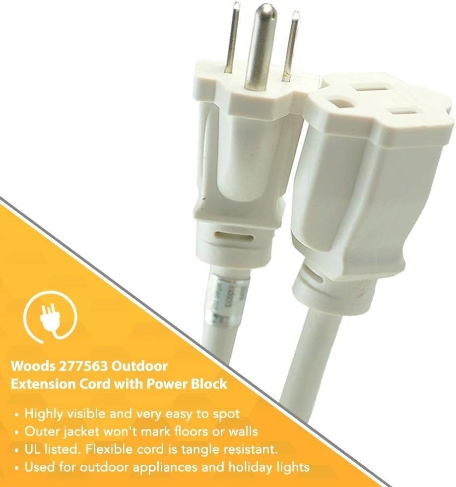 Outdoor Extension Power Block Weatherproof with Reinforced Blades Durable Cord gallery
